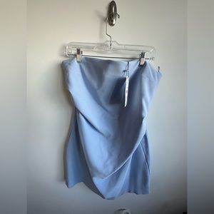 Powder Blue Zara Mini Strapless Dress - Size XXL NWT